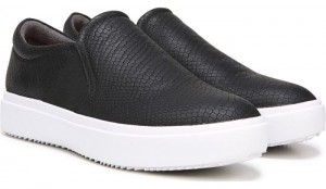 Dr Scholl's Women's Wander Up Slip On Sneaker Black Snake Sandals 559-6893