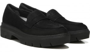 Dr Scholl's Women's Classy Platform Loafer Black Flat Shoes 314-5252