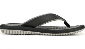 Dr Scholl's Women's Down Time Flip Flop Sandal Black Sandals 985-6155