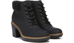 Dr Scholl's Women's For The Love Block Heel Bootie Black Boots 009-7497