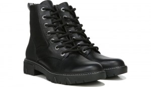 Dr Scholl's Women's Hudson Sustainable Combat Boot Black Boots 046-0519