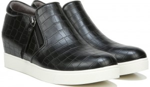 Dr Scholl's Women's Its All Good Wedge Sneaker Black Heels 612-2156