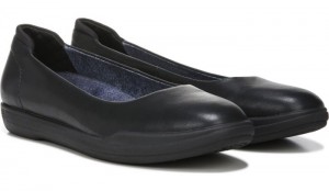 Dr Scholl's Women's Rise Shine Slip On Black Flat Shoes 442-6571