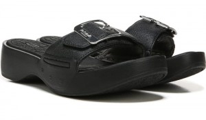 Dr Scholl's Women's Rock On Max Slide Sandal Black Sandals 072-8053