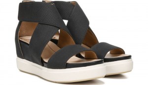 Dr Scholl's Women's Sheena Wedge Sandal Black Sandals 297-4115