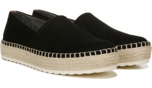 Dr Scholl's Women's Sunray Espadrille Slip On Black Flat Shoes 300-7380
