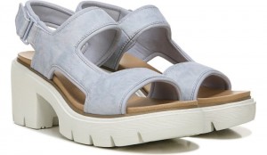 Dr Scholl's Women's Almost There Platform Sandal Blue Sandals 504-5137
