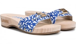 Dr Scholl's Women's Ganni Original Slide Sandal Blue Boots 063-5842