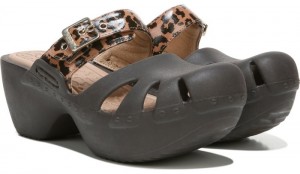 Dr Scholl's Women's Dance On Clog Brown Leopard Flat Shoes 846-5243