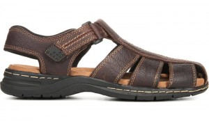 Dr Scholl's Men's Gaston Sandal Brown Shoes 076-0311