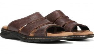 Dr Scholl's Men's Gordon Slide Sandal Brown Shoes 433-4240