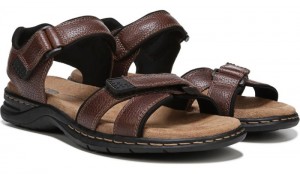 Dr Scholl's Men's Gus Sandal Brown Shoes 674-1050