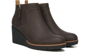 Dr Scholl's Women's Bianca Wedge Bootie Brown Boots 961-6942