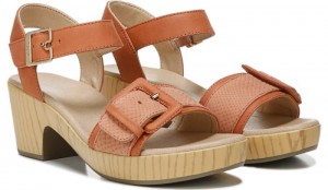 Dr Scholl's Women's Felicity Platform Dress Sandal Clay Leather Sandals 371-3947