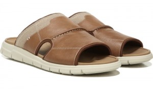 Dr Scholl's Men's Thrive Slide Sandal Dark Brown Shoes 459-8100