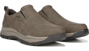 Dr Scholl's Men's Vail Slip On Sneaker Dark Taupe Smooth Shoes 760-7789