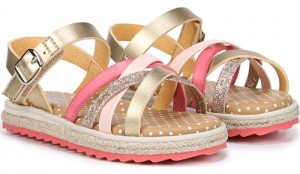 Dr Scholl's Girls Feelin Bright Sandal Gold Shoes 598-0870