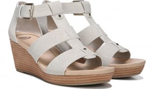Dr Scholl's Women's Barton Wedge Sandal Grey Snake Sandals 620-7053