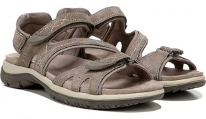 Dr Scholl's Women's Adelle Sandal Malt Taupe Suede Sandals 814-3433