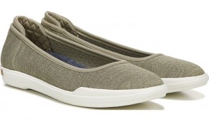 Dr Scholl's Women's Rise Knit Slip On Olive Green Flat Shoes 007-7601