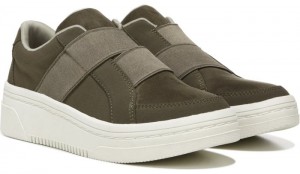 Dr Scholl's Women's Empower Platform Slip On Sneaker Olive Sneakers 527-4803