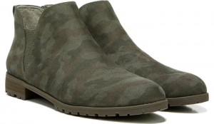 Dr Scholl's Women's Real Cute Slip On Bootie Olive Boots 582-2125