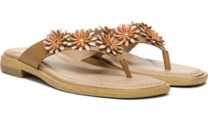 Dr Scholl's Women's Marigold Flip Flop Sandal Orange Brown Sandals 167-8001