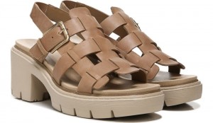 Dr Scholl's Women's Afterglow Platform Sandal Orange Heels 246-4846