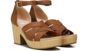 Dr Scholl's Women's Blissful Block Heel Sandal Orange Sandals 659-2367