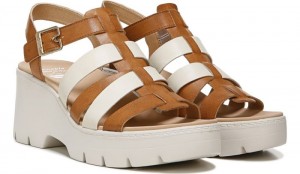 Dr Scholl's Women's Check It Out Wedge Sandal Orange Sandals 139-4691