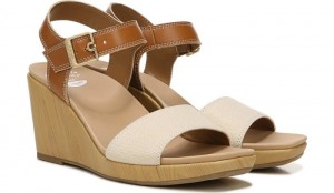 Dr Scholl's Women's Glimmer Wedge Sandal Orange Heels 086-9323