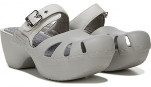 Dr Scholl's Women's Dance On Clog Silver Flat Shoes 239-2160