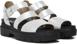 Dr Scholl's Women's Trekkie Sandal Silver Sandals 289-4651