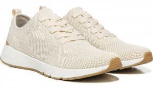 Dr Scholl's Women's Back To Knit Slip On Sneaker White Beige Sneakers 413-4323
