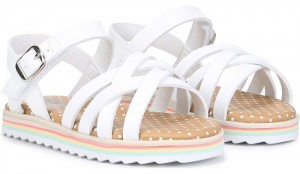 Dr Scholl's Girls Feelin Bright Sandal White Shoes 888-0399
