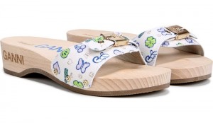 Dr Scholl's Women's Ganni Original Slide Sandal White Sandals 644-9220