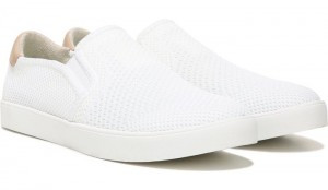 Dr Scholl's Women's Madison Knit Slip On Sneaker White Sneakers 244-0352
