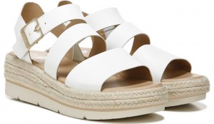 Dr Scholl's Women's Once Twice Platform Sandal White Sandals 128-2336