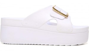 Dr Scholl's Women's Original Goals Platform Sandal White Sandals 985-4670