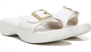 Dr Scholl's Women's Rock On Max Slide Sandal White Sandals 864-4087